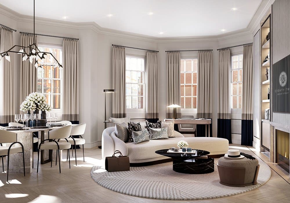Prime central London drawing room interior